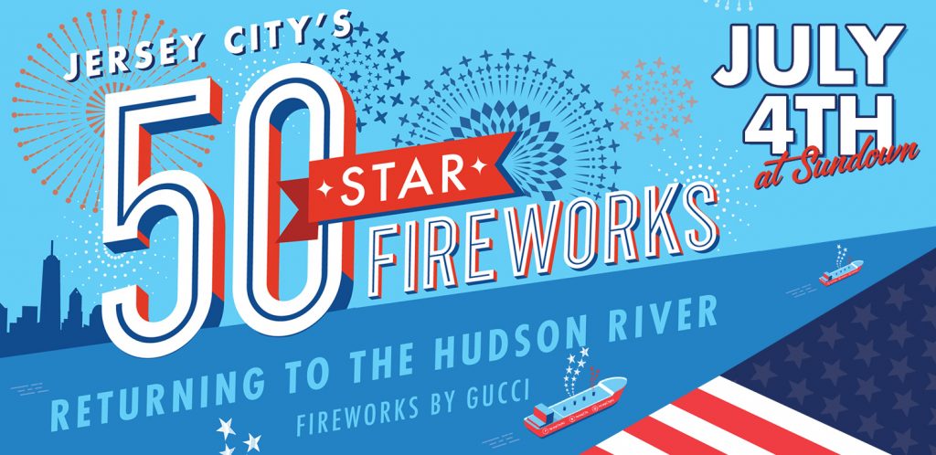 Jersey City's 50 Star Fireworks, July 4th at Sundown