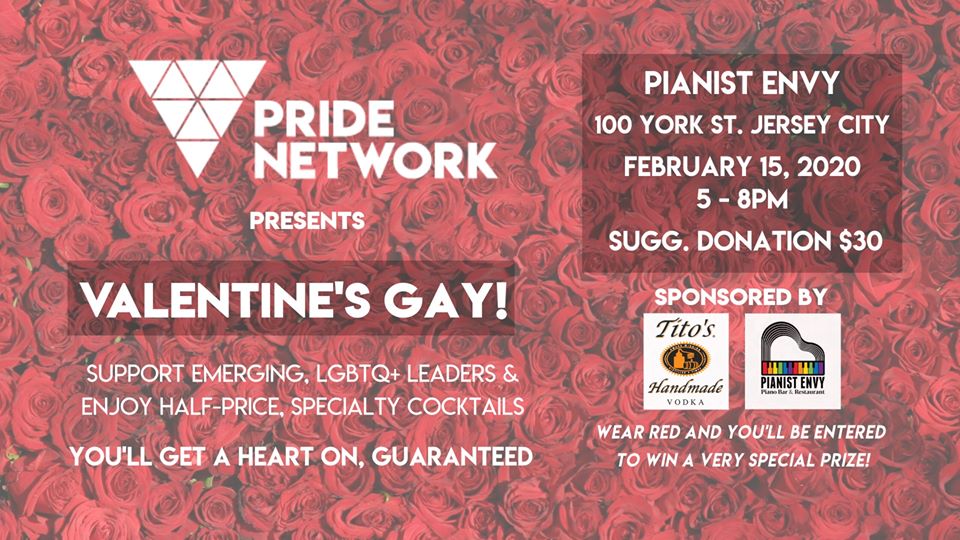 Flyer for Pride Network presents Valentines Gay!