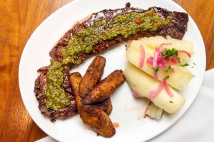 Steak and plantains 