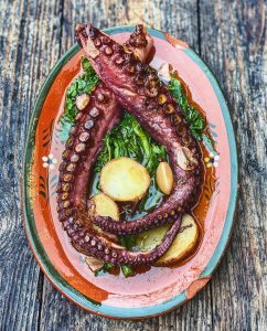 Braised octopus