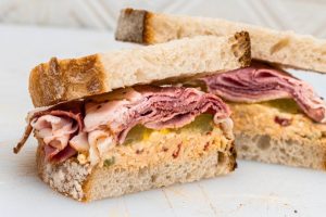 Smoked ham sandwich