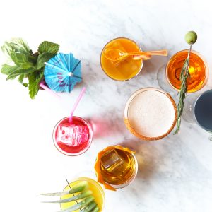various cocktails 