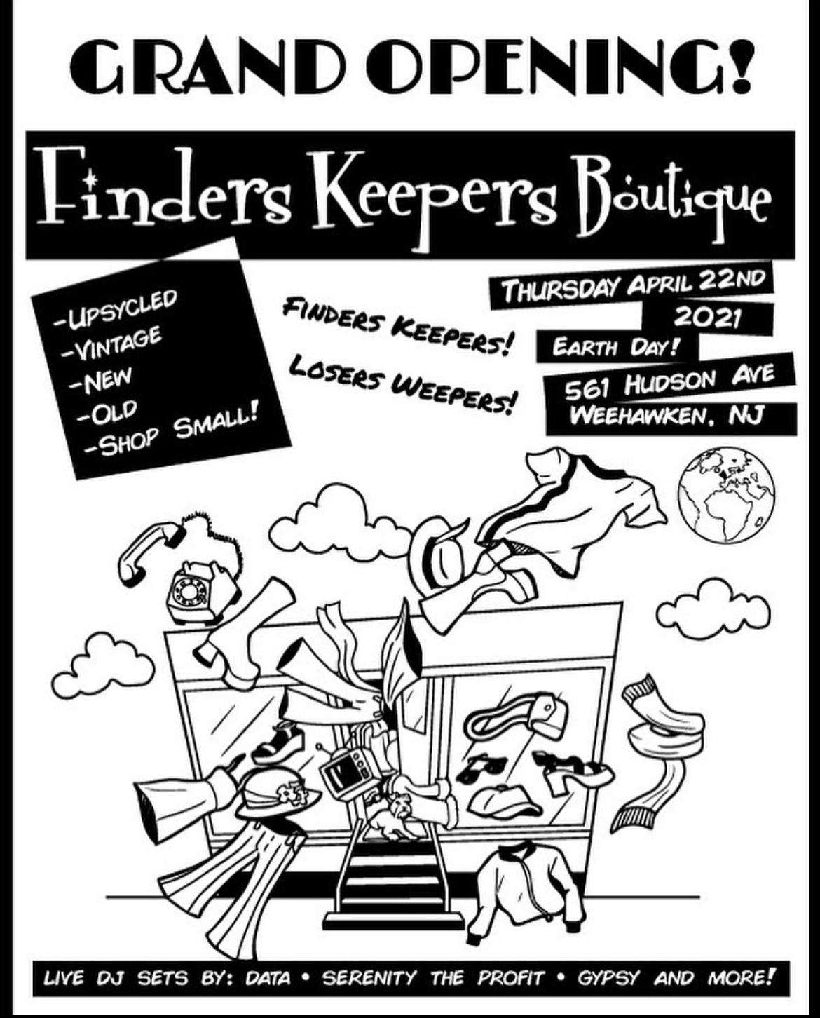 finders keepers boutique flyer