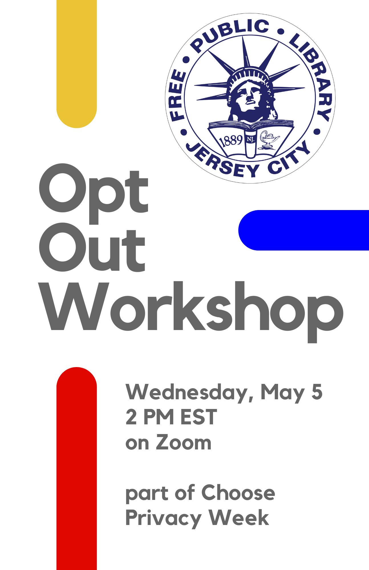 Opt Out Workshop by Jersey City Public Library