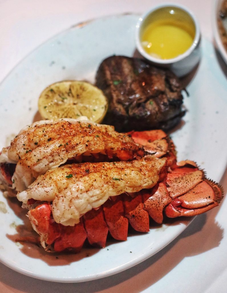 lobster tails and filet mignon