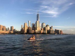 jet ski and skyline