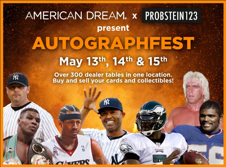 Flyer for Autographfest at American Dream on May 13th,14th, and 15th 2022