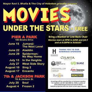 Movies Under the Stars movie schedule