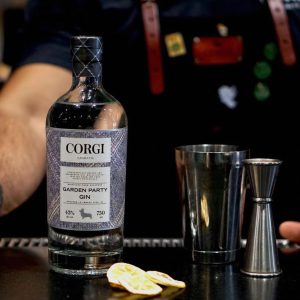 bottle of corgi spirits garden party gin 