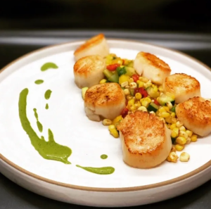 scallops and vegetables 