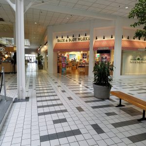 "Bath and Body Works" storefront inside a mall