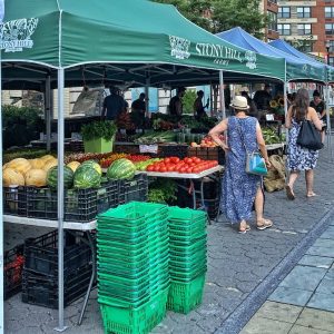 Jersey City Farmers Market tents 