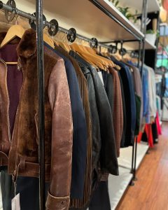 rack of men's coats