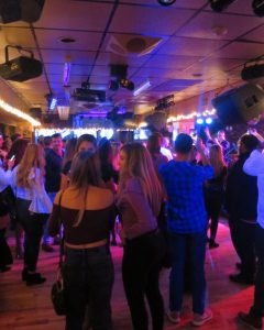 group of people during a night out in willie mcbride's pub