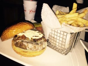 burger and fries