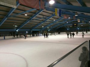 people ice skating on the Charlie Heger Ice Rink