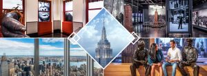 Collage of photos of all the features offered in Empire State Building
