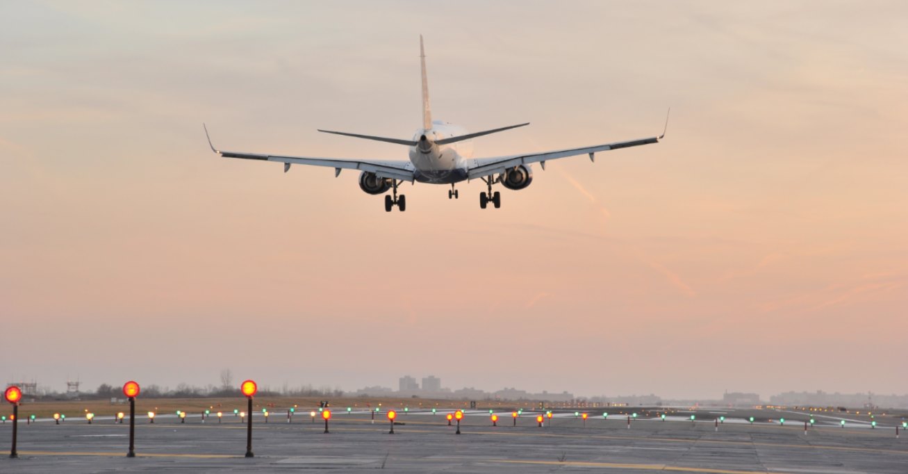 Airplane taking off from JFK Airport