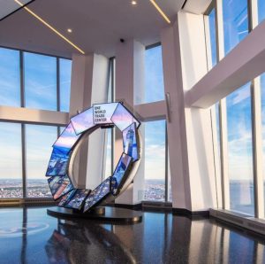 Inside the top of the One World Trade Center Freedom Tower