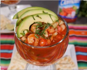 shrimp cocktail with avocado