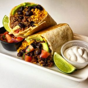 Vegan bean burrito from House of flavor