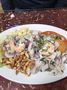 plate of peruvian cuisine