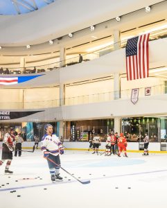 people playing hockey at the Rink in American Dream