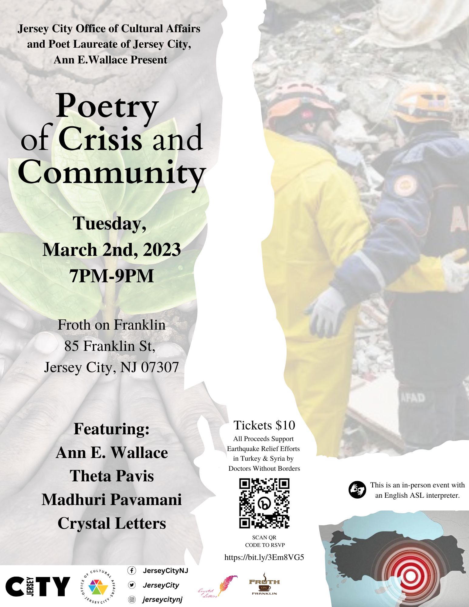 poetry of crisis and community flyer