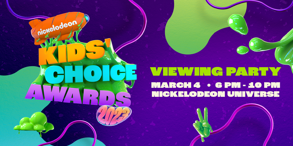 Kids' Choice Awards Viewing Party flyer; March 4th, 6-10pm