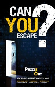 puzzle out escape room flyer