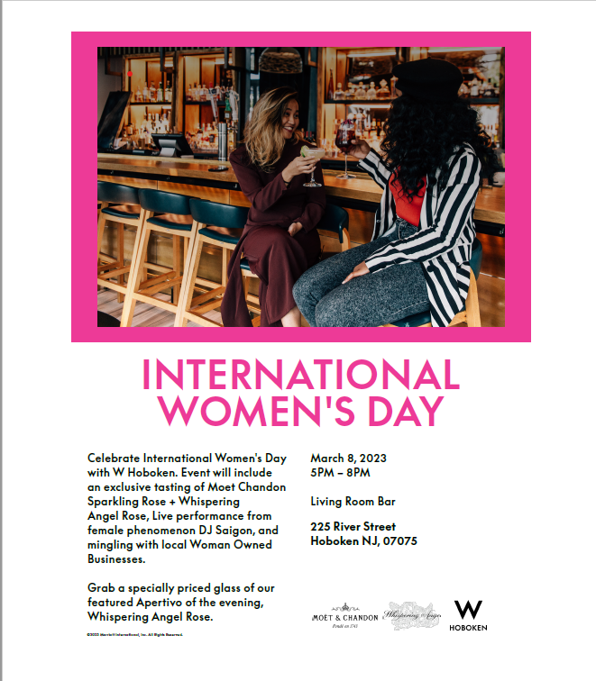 International Women's Day W Hoboken Event flyer
