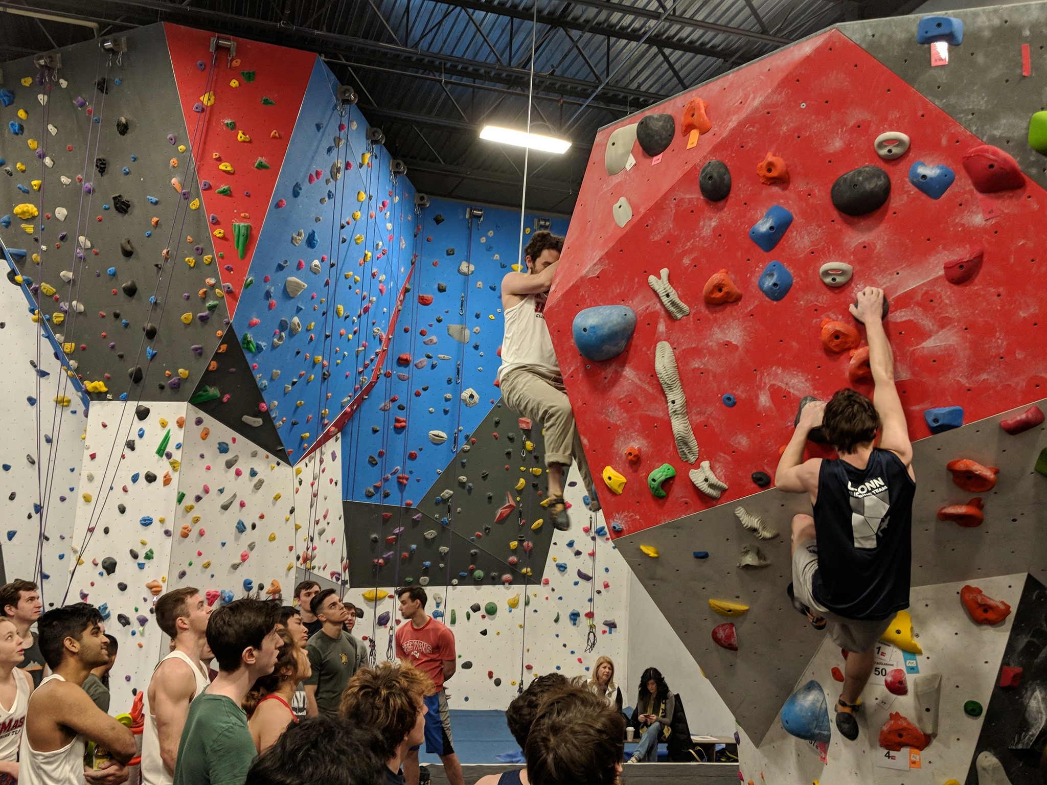 indoor rock climbing at the Gravity Vault