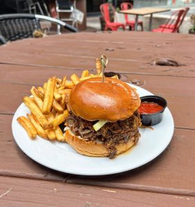 Emma's burger and fries