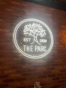 the Parc tavern neon sign